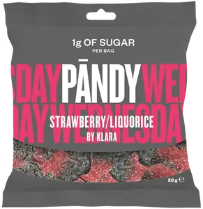 PÄNDY Candy strawberry liquorice 50 g