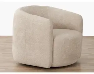 Otočné křeslo Alken, béžová látka