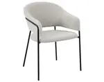 Jídelní židle Inga, šedo-béžová strukturovaná látka