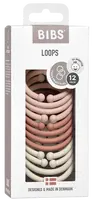 BIBS Loops Krúžky, Blush/ Woodchuck/ Ivory 12 ks