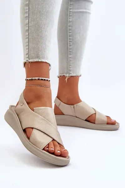 Zazoo Čierne sandále z kože Morgan