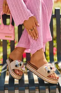 S. BARSKI Dámské sandály na platformě s ozdobami S.Barski