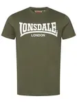 LONSDALE Tričko 'Fulwood'  olivová / biela
