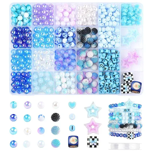 DIY Acrylic Beads Stretch Bracelet Making Kits