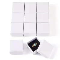 Rhombus Textured Cardboard Ring Gift Storage Boxes