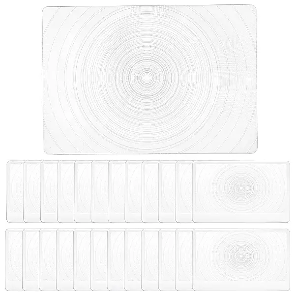 AHADEMAKER 25Pcs 2 Style PVC Plasic Portable Magnifying Lenses