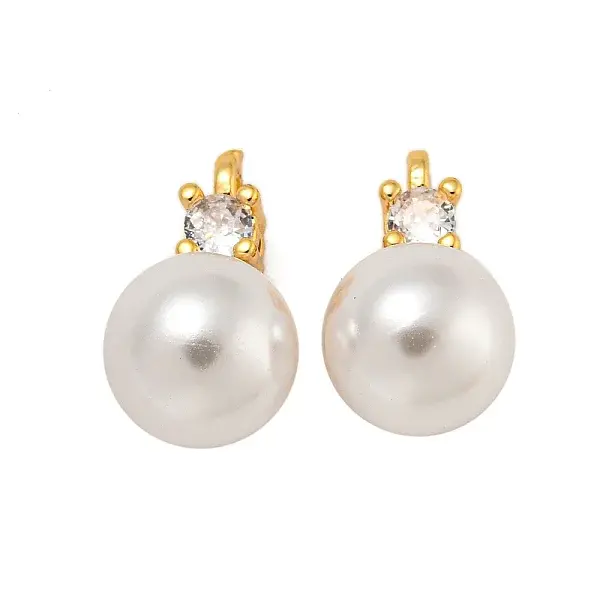 Brass Micro Pave Cubic Zirconia Charms