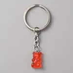 Candy Color Transparent Bear Resin Pendant Keychain