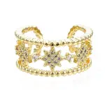 Cubic Zirconia Star Open Cuff Ring