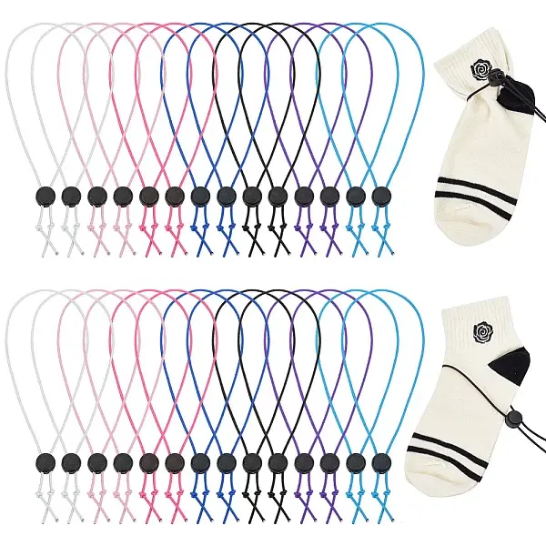 EElastic Cord & Plastic Laundry Sock Clip