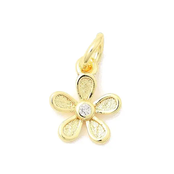 Brass Micro Pave Cubic Zirconia Charms