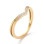 Clear Cubic Zirconia Wave Finger Ring