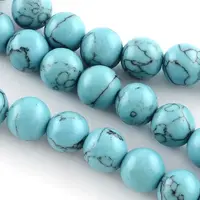 Synthetical Turquoise Gemstone Round Bead Strands