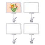Clear Rectangle Message Photo Holders with PVC Memo Clips