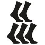 Nedeto 5PACK ponožky vysoké bambusové černé (5PBV01) S
