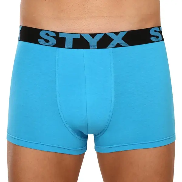 Styx Pánské boxerky sportovní guma nadrozměr světle modré (R1169) 4XL