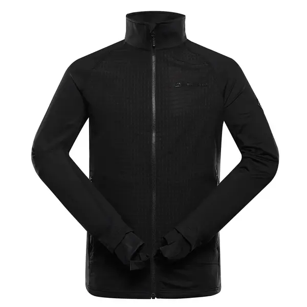 Pánská mikina na zip s prostretch alpine pro quert 2 černá 5xl