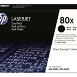 HP 80X CF280XD dvojbalení černý (black) originální toner