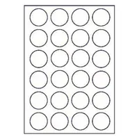 Samolepicí etikety 45 mm, 24 etiket, A4, 100 listů, kulaté