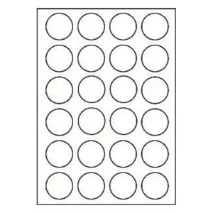 Samolepicí etikety 45 mm, 24 etiket, A4, 100 listů, kulaté