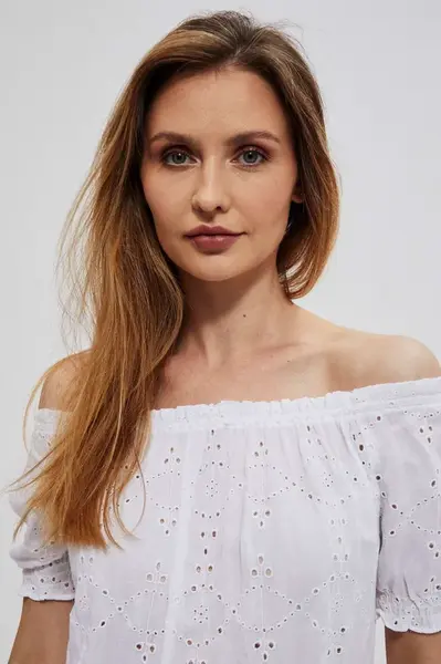 Košile španělské chřipky s otevřenými rameny