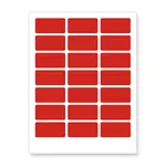 Samolepicí etikety 63,5 x 29,6 mm, 27 etiket, A4, 20 listů, červené