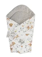 Bomimi Rychlozavinovačka oboustranná minky zvířátka, béžová