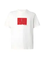 Calvin Klein Tričko  červená / biela