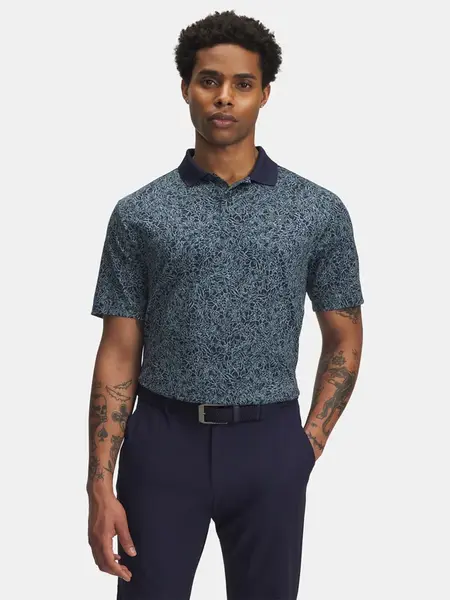 Pánské tričko Under Armour UA Matchplay Printed Polo-BLU - Pánské