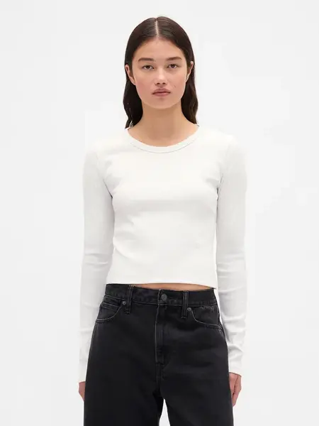 GAP Ribbed Crop T-Shirt - Women's