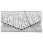 Módní dámské psaníčko Michelle Moon Defne, stříbrné