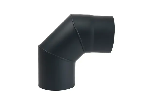 Koleno kouřové 160 mm/90°, silnostěnné 1,5 mm, černé MA654411