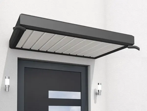 Vchodová strieška GUTTAVORDACH NM 150 x 90 cm čierna GU7210713