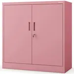 Kovová Kancelářská Skříňka Beata pastelově růžové