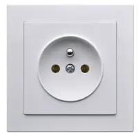 Zásuvka jednoduchá Cubus bílá 28505