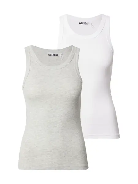 WEEKDAY Top  sivá / biela