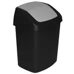 Odpadkový koš Swing top 15L černý/stříbrný 229420