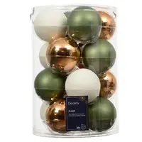 Ozdoby skleněné tuba 16 ks pr. 8cm