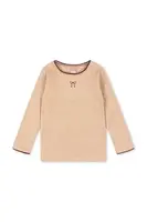 Dětské tričko s dlouhým rukávem Konges Sløjd ROLI BLOUSE béžová barva, KS104414