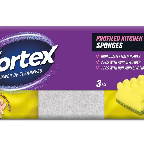 Vortex Kuchyňská houbička Profiled & Care 3 ks