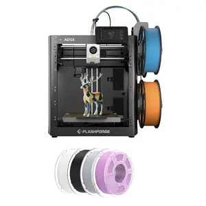 Flashforge AD5X 3D Printer + 4kg Mecpow HS PLA+ Filament - White/Lilac/Gray/Black