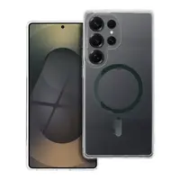 Zadní kryt Drop Glue Colorful Ring Mag Cover compatible with MagSafe pro Samsung Galaxy S25 Ultra, tmavě zelená