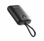 Swissten Power Bank Voltbox 35W 10000 mAh s integrovanými kabely USB-C a Lightning černá