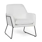 Bílé designové křeslo MILAN