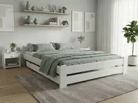 Posteľ Emily 120 x 200 cm, biela Rošt: Bez roštu, Matrac: Matrac DELUXE 10 cm