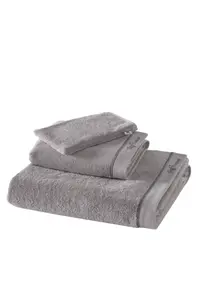 Sada ručník, osuška a mycí žínka AURA, 3 ks Šedá Sada (ručník 55x100 cm, osuška 92x150 cm, mycí žínka 16x22 cm)