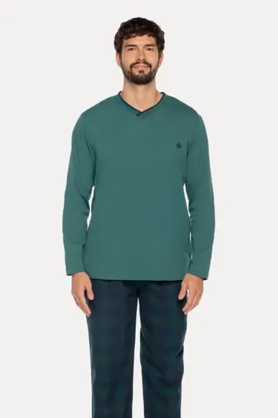 Pánské pyžamo SANTIAGO S Zelená