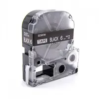 Epson LC-2BWV, SD6KW, 6mm x 8m, bílý tisk / černý podklad, kompatibilní páska