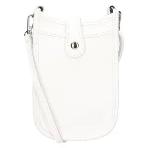 Dámská kožená kabelka na mobil a doklady Italia Limma - bílá