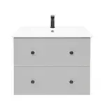 Kúpeľňová skrinka s umývadlom Naturel Forli 80x53x46 cm v šedej farbe mat FORLI80GMU